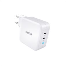 Lādētājs CHOETECH GaN 2xUSB Type-C: 100W, PD