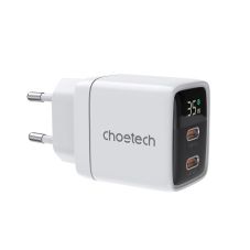 Charger CHOETECH GaN 2xUSB Type-C: 35W, PD                                                          